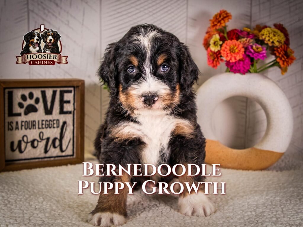 Bernedoodle Puppy Growth And The Stages Of Standard, Mini And Micro Bernedoodles Explained In This Blog Post. Learn The Answer To Are Bernedoodles Hypoallergenic?