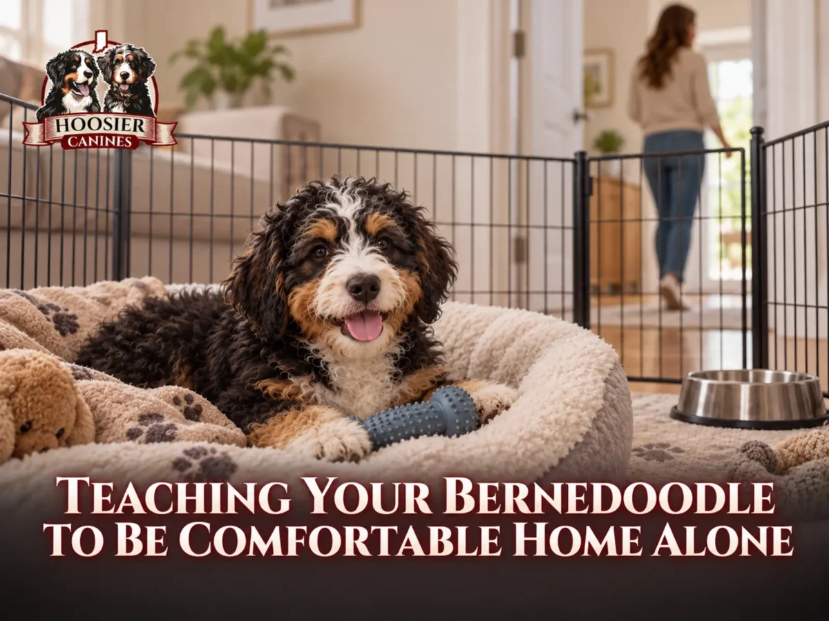 Teaching Your Bernedoodle To Be Comfortable Home Alone