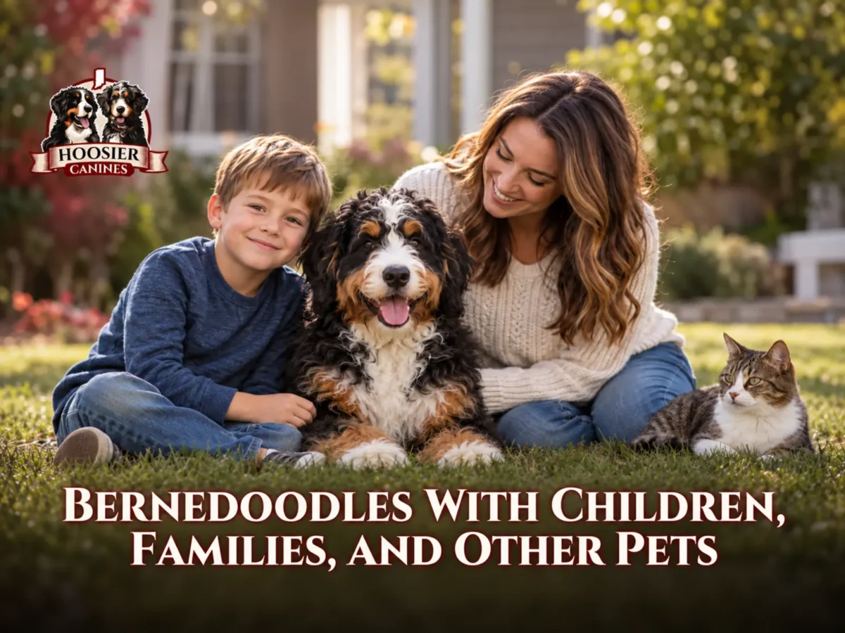 Bernedoodles With Children, Families, And Other Pets