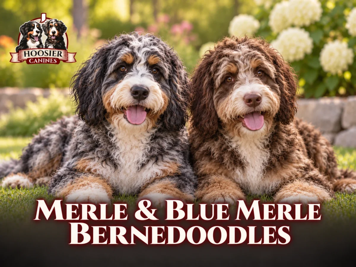 Merle And Blue Merle Bernedoodles